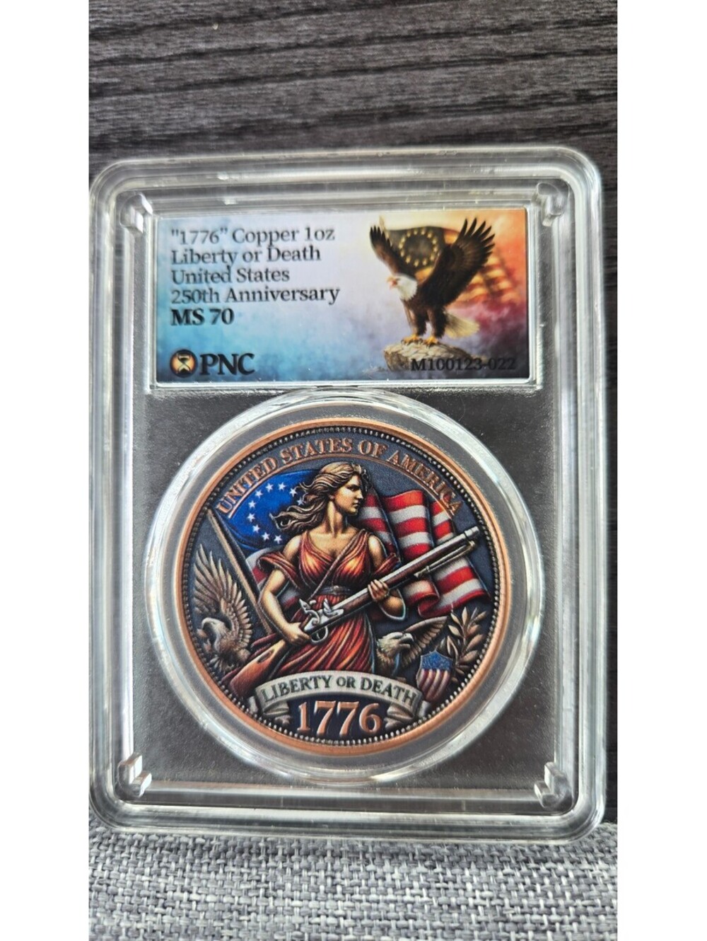 1776 Copper 1oz Liberty or Death United States 250th Anniversary Coin MS 70